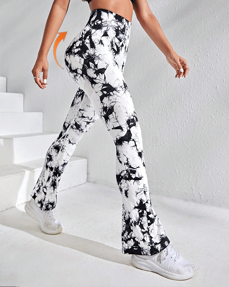 Tie Dye Seamless Flare Pants