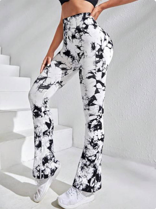 Tie Dye Seamless Flare Pants