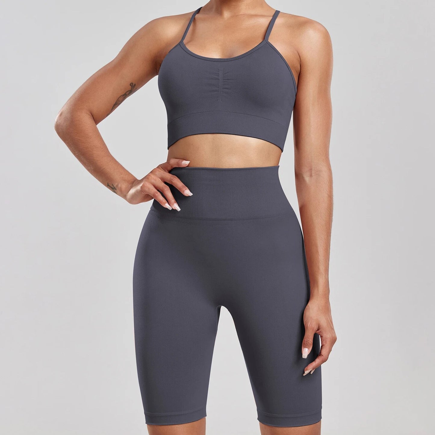 Soft Seamless Bike Shorts Set