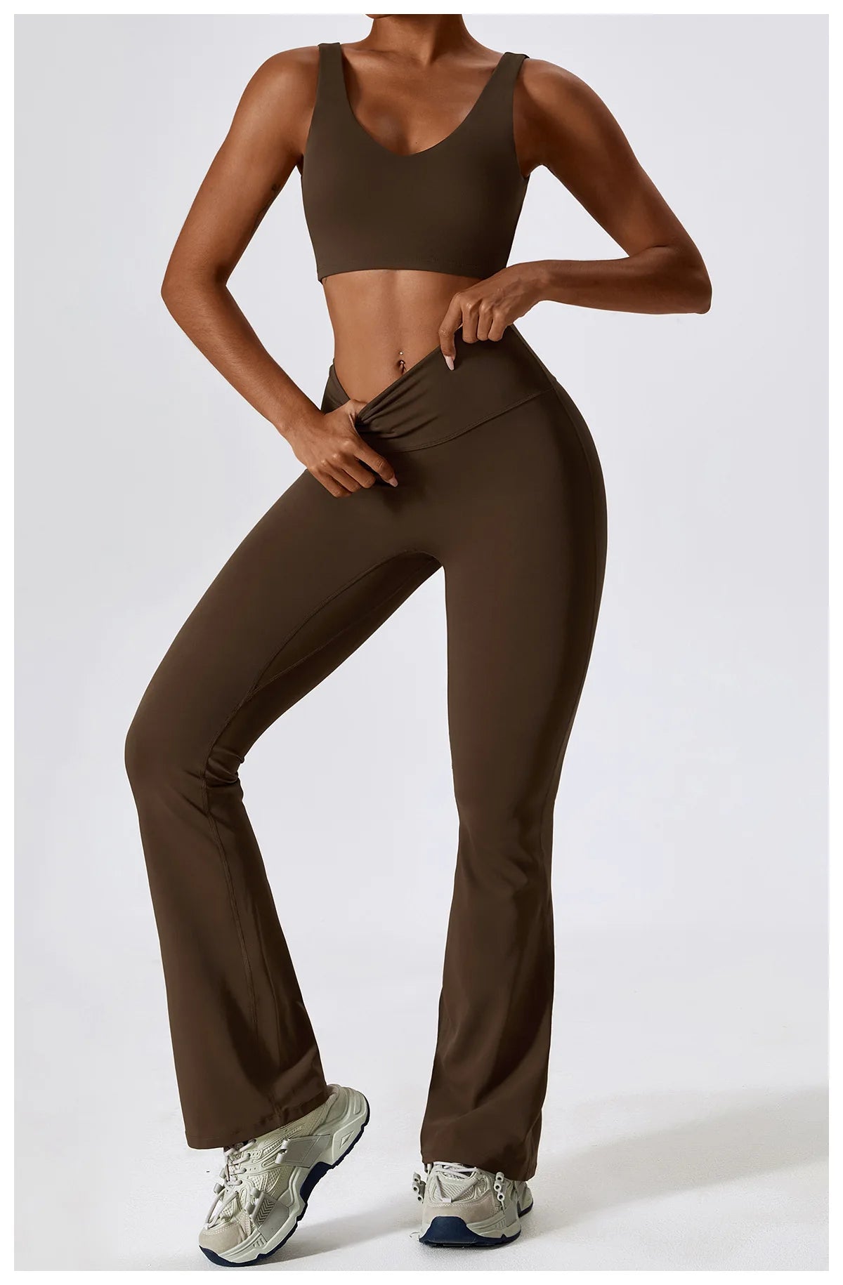 Seamless Tank Flare Pants Set