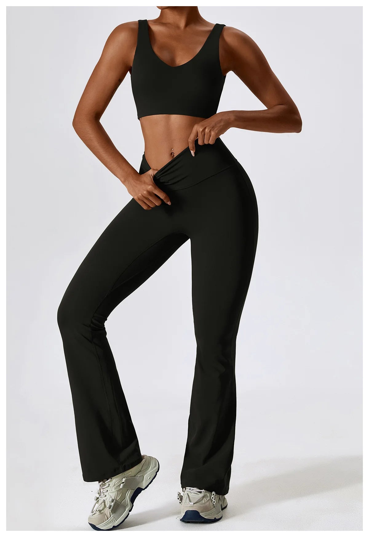 Seamless Tank Flare Pants Set