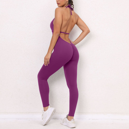 Peach Sculpt Halter Bodysuit