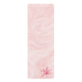 Pink Marble Floral Yoga Mat — Non-Slip Rubber Pilates Mat