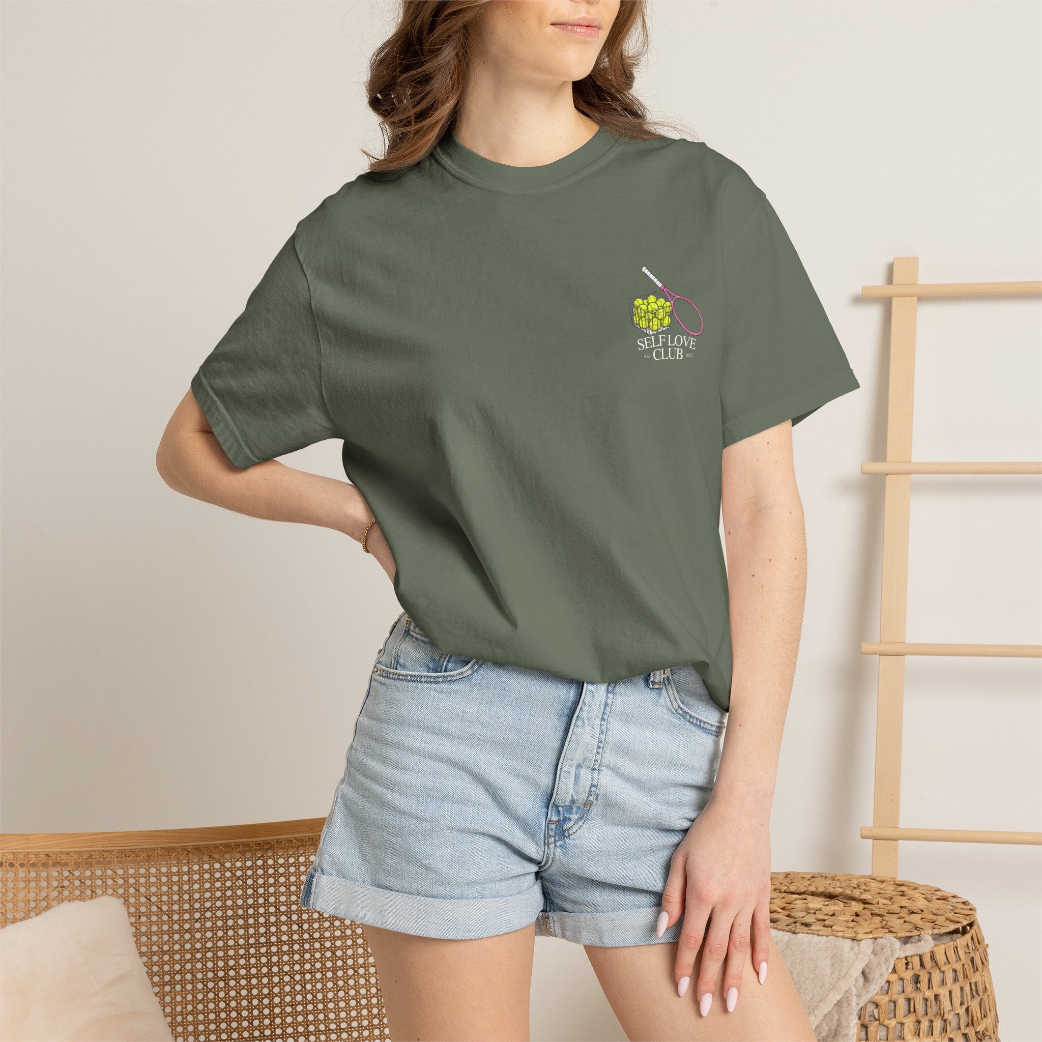 Green Version  "Out of Office, Probably at the Tennis Court" Graphic Tee