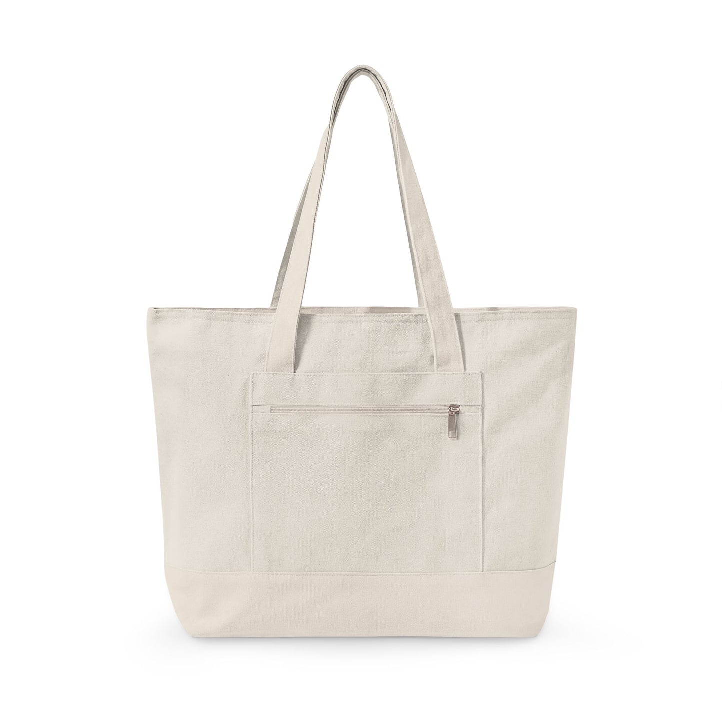 Tennis Lover Canvas Tote — "Love Club" Racket & Ball Zippered Tote