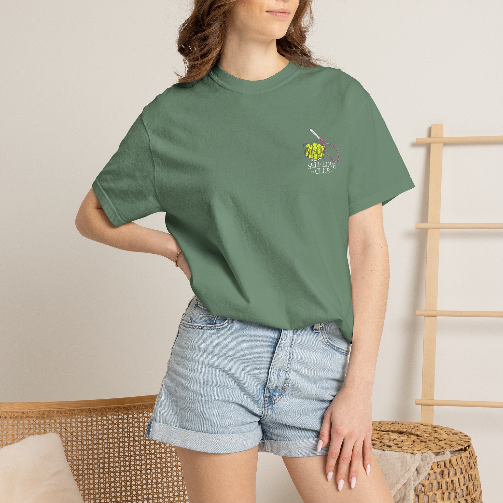 Green Version  "Out of Office, Probably at the Tennis Court" Graphic Tee