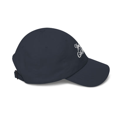 Classic Dad Cap — Minimal Embroidered White Baseball Hat