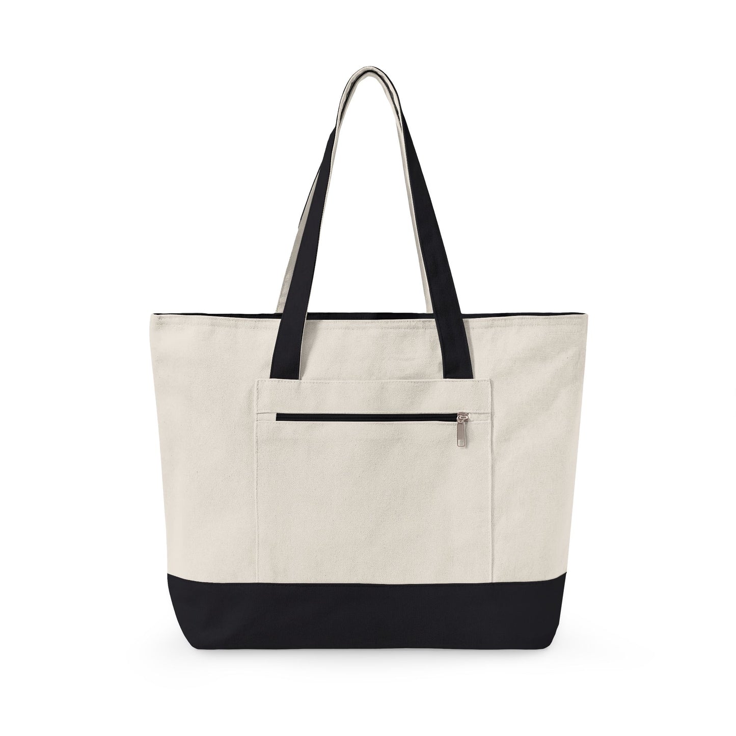 Tennis Lover Canvas Tote — "Love Club" Racket & Ball Zippered Tote