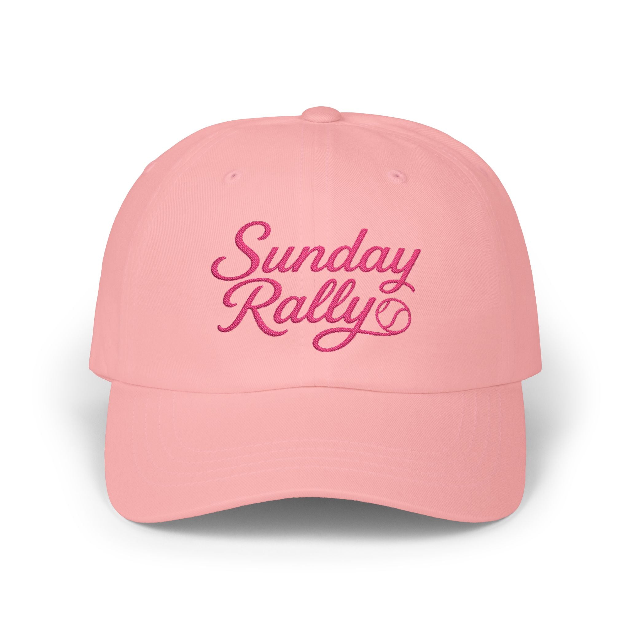 Classic Dad Cap — Minimal Embroidered White Baseball Hat