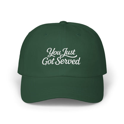 Classic Dad Cap — Minimal Embroidered White Baseball Hat