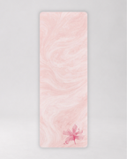 Pink Marble Floral Yoga Mat  Non-Slip Rubber Pilates Mat