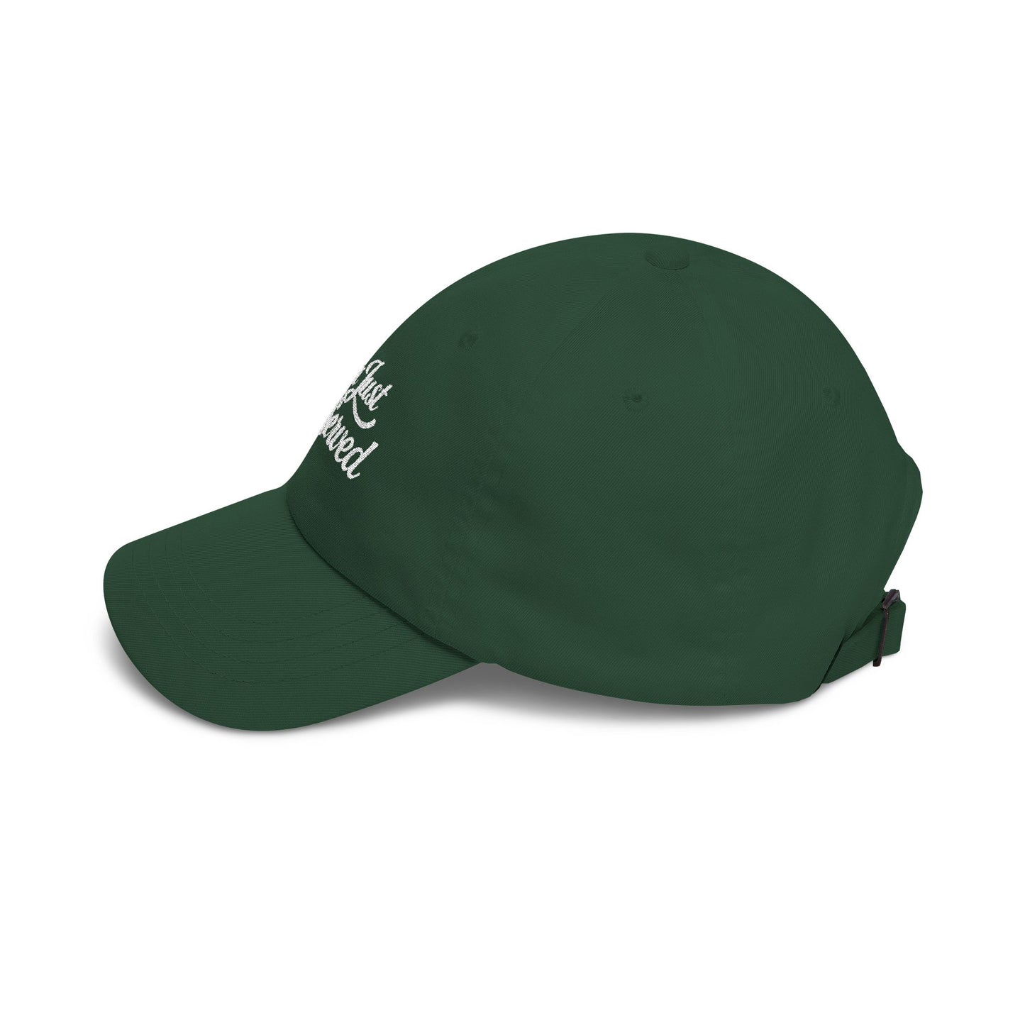 Classic Dad Cap — Minimal Embroidered White Baseball Hat