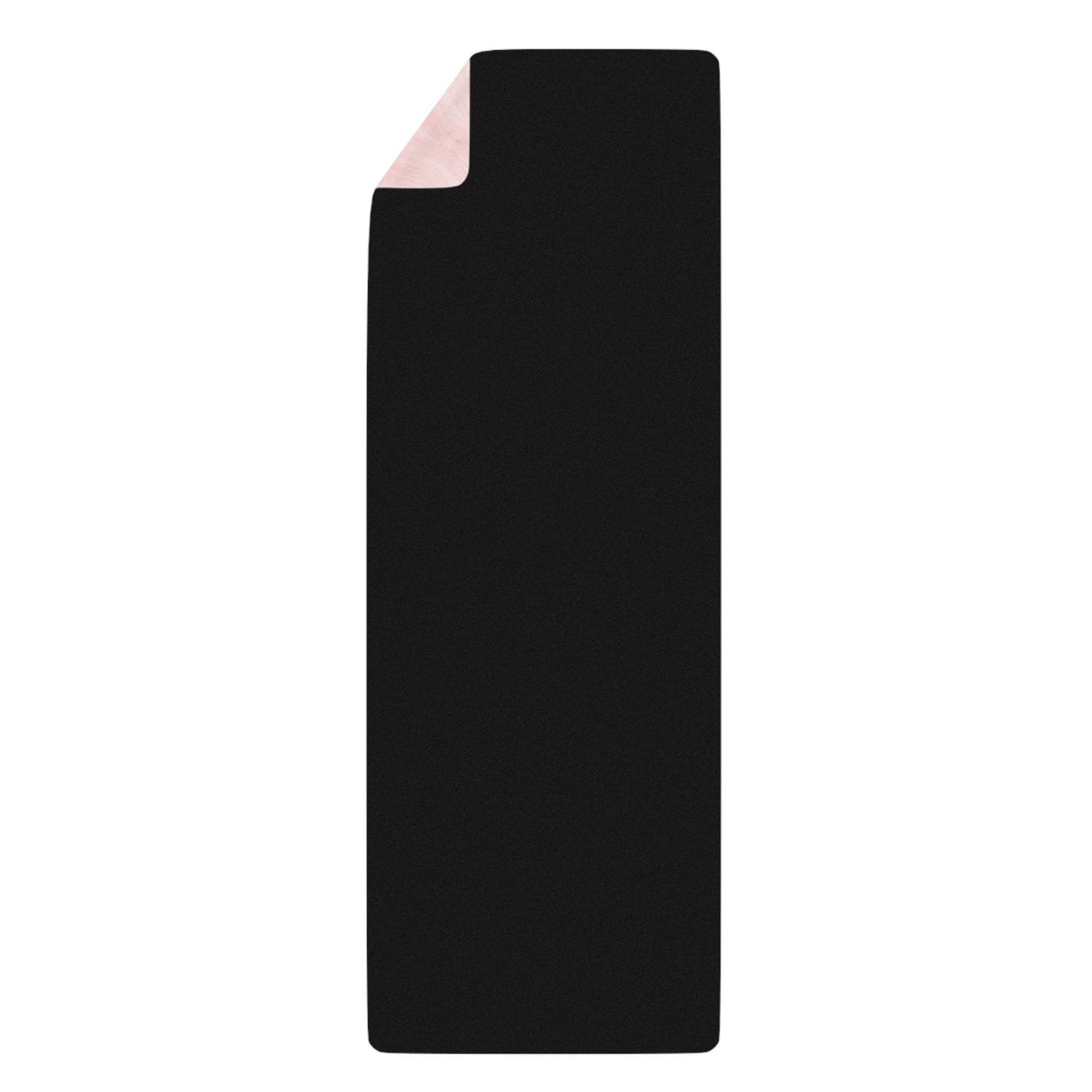 Pink Marble Floral Yoga Mat — Non-Slip Rubber Pilates Mat