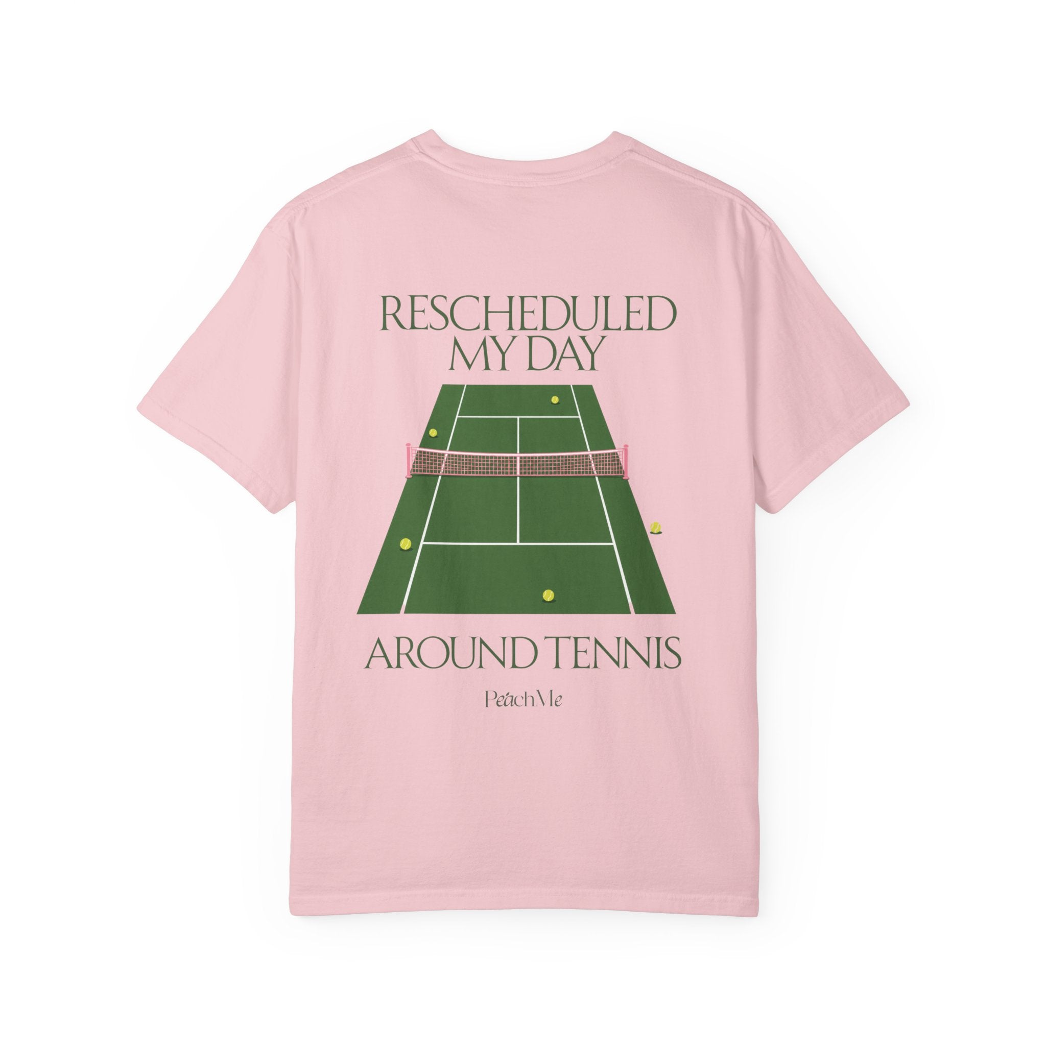 T-Shirt — "Rescheduled My Day Around Tennis" Graphic Tee