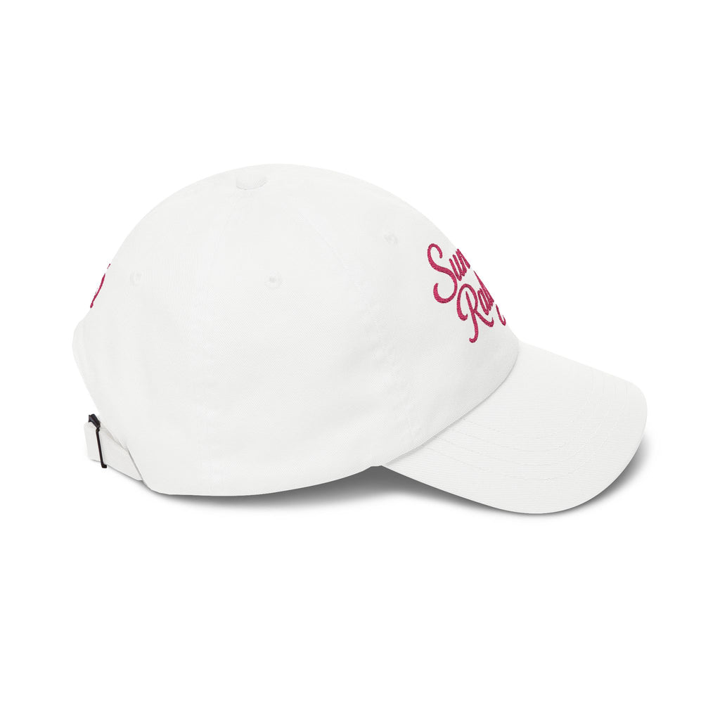 Classic Dad Cap — Minimal Embroidered White Baseball Hat