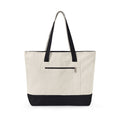 Tennis Lover Canvas Tote — "Love Club" Racket & Ball Zippered Tote