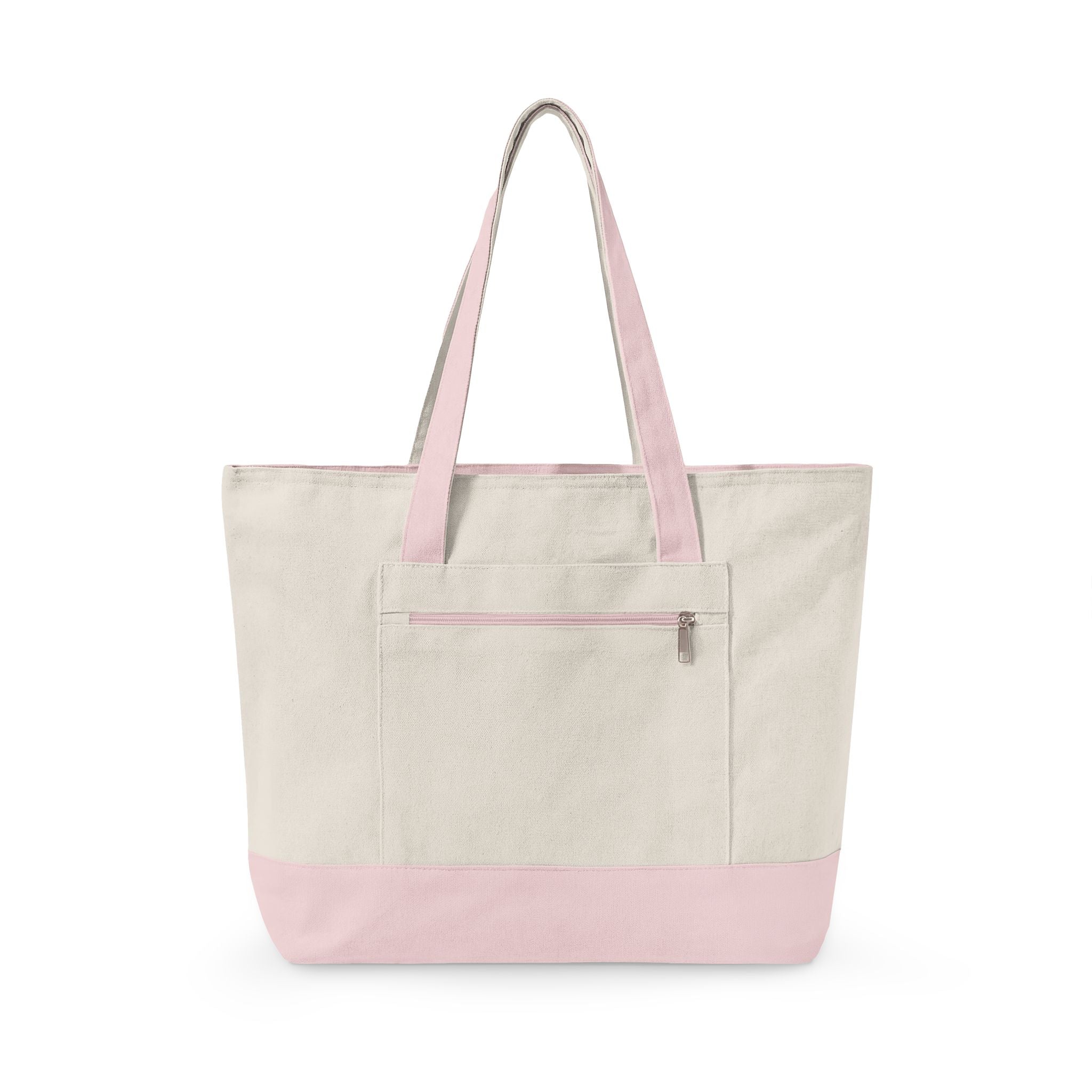 Tennis Lover Canvas Tote — "Love Club" Racket & Ball Zippered Tote