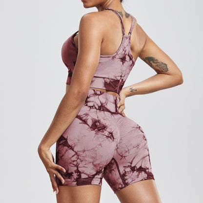 Tie Dye Seamless Bike Shorts Set