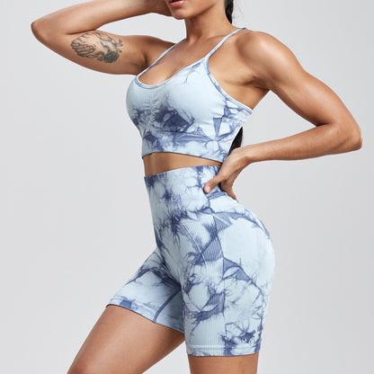 Tie Dye Seamless Bike Shorts Set