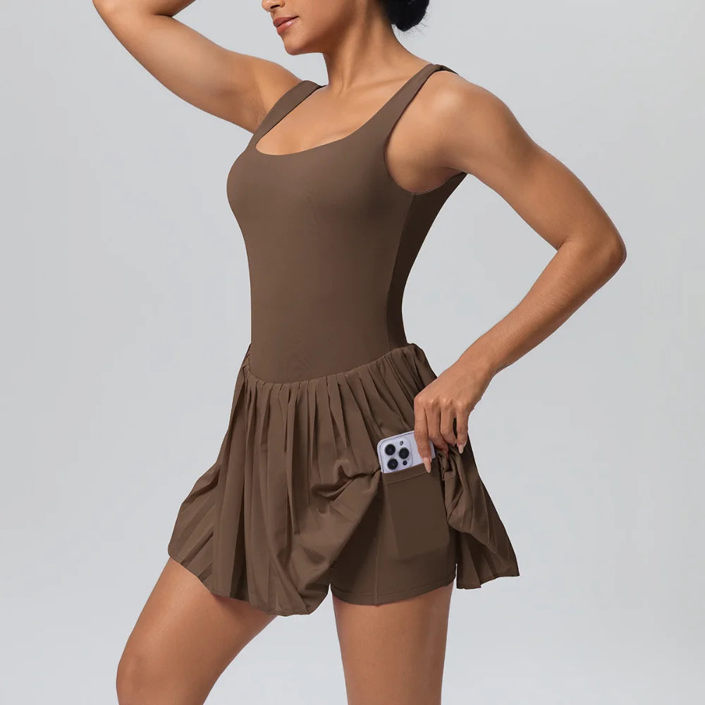 Peach Court Tennis Dress