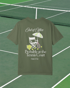 "Out of Office, Probably at the Tennis Court" Graphic Tee