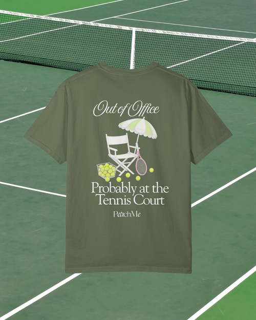"Out of Office, Probably at the Tennis Court" Graphic Tee